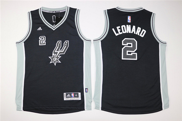 NBA Youth San Antonio Spurs 2 Leonard Black Game Nike Jerseys
